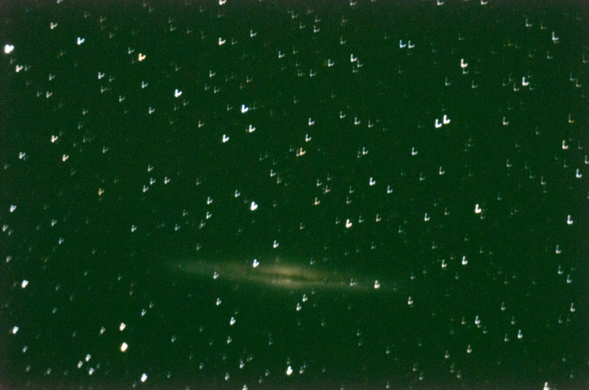 Edge-on galaxy in a star field